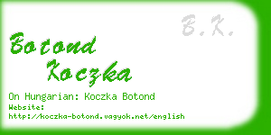 botond koczka business card